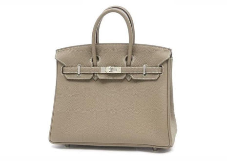 エルメス バーキン 25 トゴ エトゥープ ハンド バッグ HERMES Birkin 25 Togo Etoupe Hand Bag