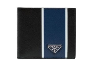プラダ ストライプ サフィアーノ 二つ折り 財布 PRADA STRIPE SAFFIANO BIFOLD WALLET