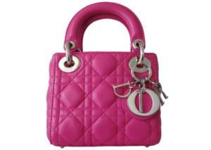 レディディオール カナージュ ラムスキン ミニ ハンドバッグ LADY DIOR CANAGE LAMB SKIN MINI HAND BAG