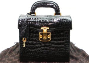 グッチ レディロック クロコレザー バニティバッグ GUCCI LADYLOCK CROCODILE LEATHER VANITY BAG