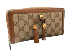 グッチ GGキャンバス バンブー タッセル ロング ジッピーウォレット GUCCI GG CANVAS BAMBOO TASSEL LONG ZIPPY WALLET