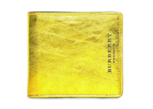 バーバリー プローサム イエロー メタリック レザー 財布 BURBERRY PRORSUM YELLOW METALLIC LEATHER WALLET