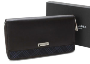 バーバリーブラックレーベル ラウンドファスナー 長財布 BURBERRY BLACK LABEL ZIP AROUND LONG WALLET