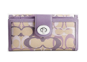 コーチ ターンロック オプティック チェックブック 財布 COACH TURN LOCK OPTIC CHECKBOOK WALLET