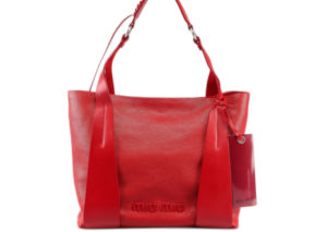 ミュウミュウ マドラス トート バッグ MIU MIU MADRAS TOTE BAG