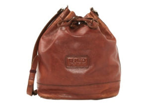 ケンゾー レザー バケット バッグ KENZO LEATHER DRAWSTRING BAG