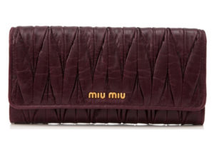 ミュウミュウ マテラッセ フラップ 長財布 MIU MIU MATELASSE FLAP LONG WALLET