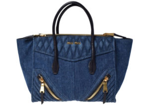 ミュウミュウ デニム バイカーバッグ MIU MIU DENIM BIKER BAG