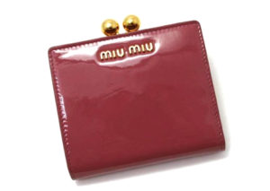 ミュウミュウ ヴェルニーチェ がま口 財布 MIU MIU VERNICE FRAME PURSE