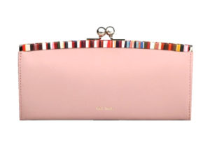 ポールスミス クロスオーバー ストライプ トリム がま口 長財布 PAUL SMITH CROSSOVER STRIPE TRIM FRAME PURSE LONG WALLET
