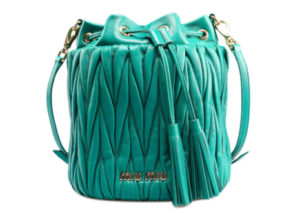 ミュウミュウ マテラッセ バケット バッグ MIU MIU MATELASSE DRAWSTRING BAG