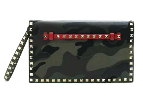 ヴァレンティノ カモフラージュ ロックスタッズ クラッチ バッグ VALENTINO CAMOUFLAGE ROCKSTUD CLUTCH BAG