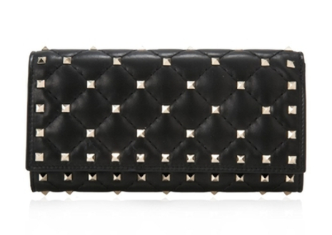 ヴァレンティノ ロックスタッズ スパイク フラップ 長財布 VALENTINO ROCKSTUD SPIKE FLAP LONG WALLET