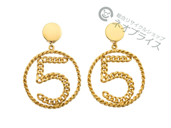 シャネル No.5 イヤリング フープ スウィング ゴールド ヒュージ|宅配買取